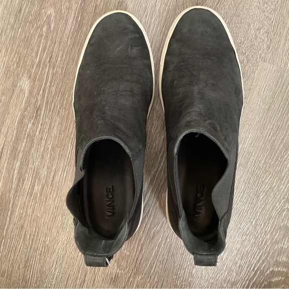 Vince Nira Black Chelsea High Top Slip On Sneakers Women’s Size 9 - Picture 7 of 11